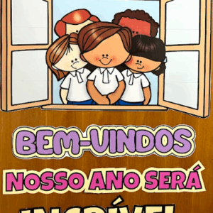 Decoração de porta - Bem-Vindos