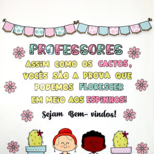 Painel de Bem-Vindos Professores