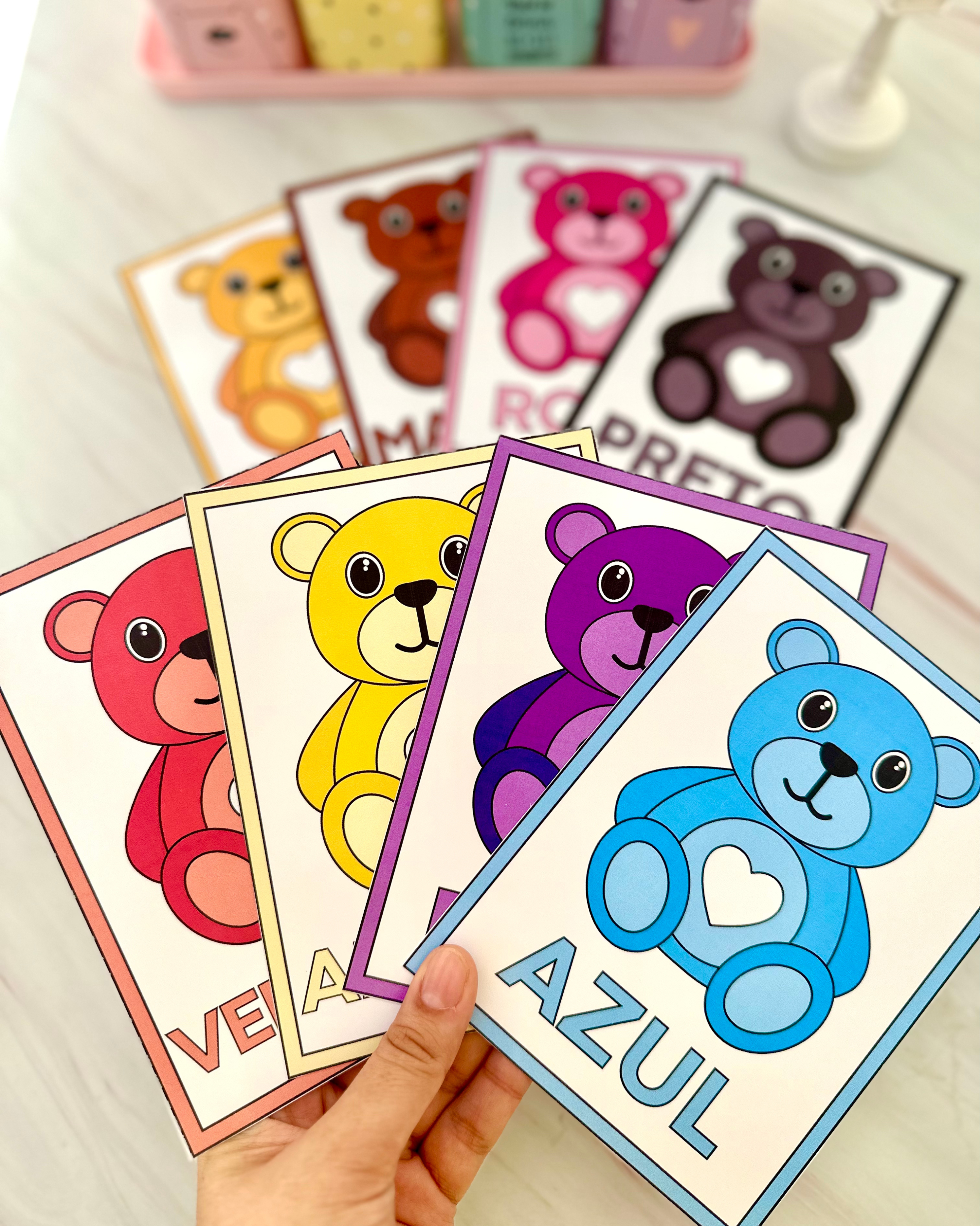 Cards das Cores - Ursinhos