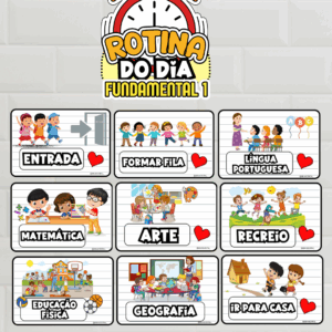 Quadro da Rotina - Ensino Fundamental 1