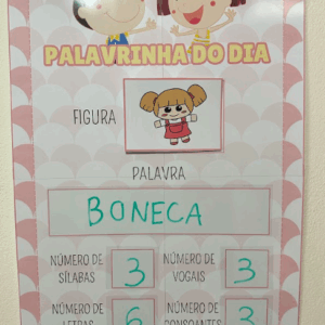 Cartaz "Palavrinha do Dia"