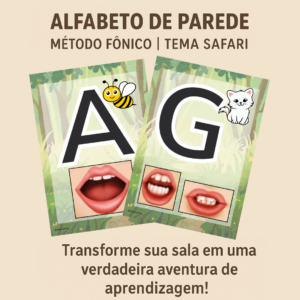 Alfabeto de Parede – Método Fônico | Tema Safari