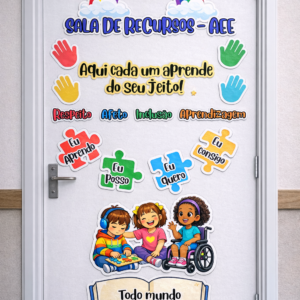 Painel de porta Sala de Recursos – AEE