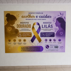 Kit Agosto Lilás e Dourado