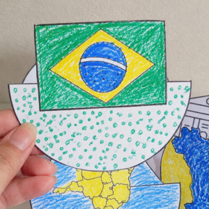Cenário 3D e Balancê Dia da Bandeira interativo