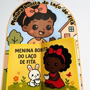 Livro 3D menina bonita do laço de fita