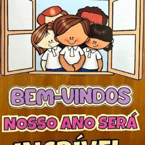 Decoração de porta - Bem-Vindos