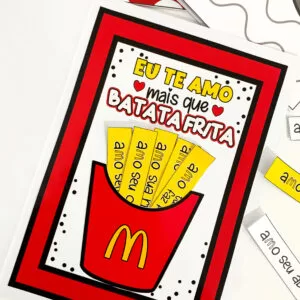 Cartão Dia dos Pais tema Batata Frita