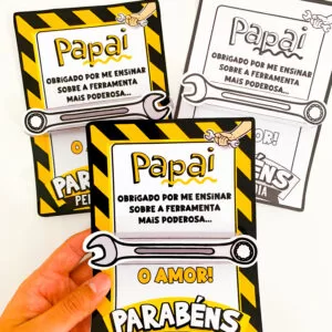 Cartão Dia dos Pais tema Ferramentas