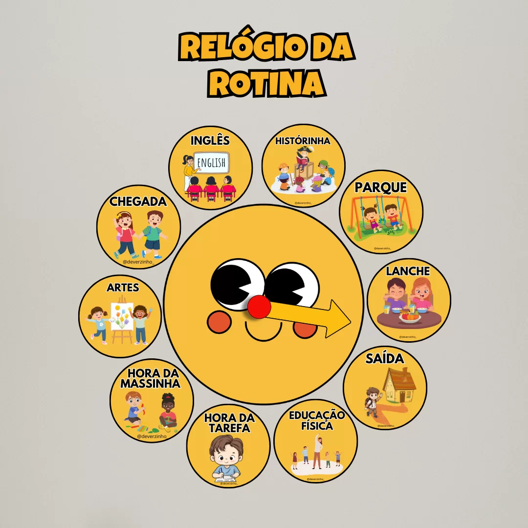 Relógio da Rotina da Educação Infantil
