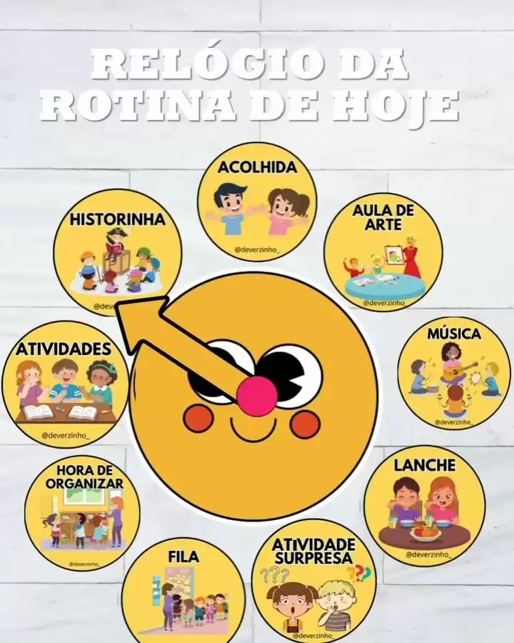 Relógio da Rotina da Educação Infantil - Imagem 2