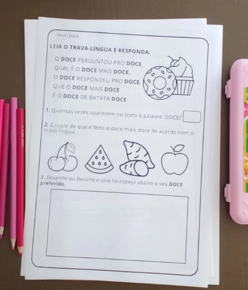 Apostila Trava-línguas - Imagem 2