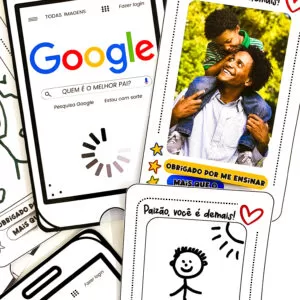 Cartão Dia dos Pais tema Google