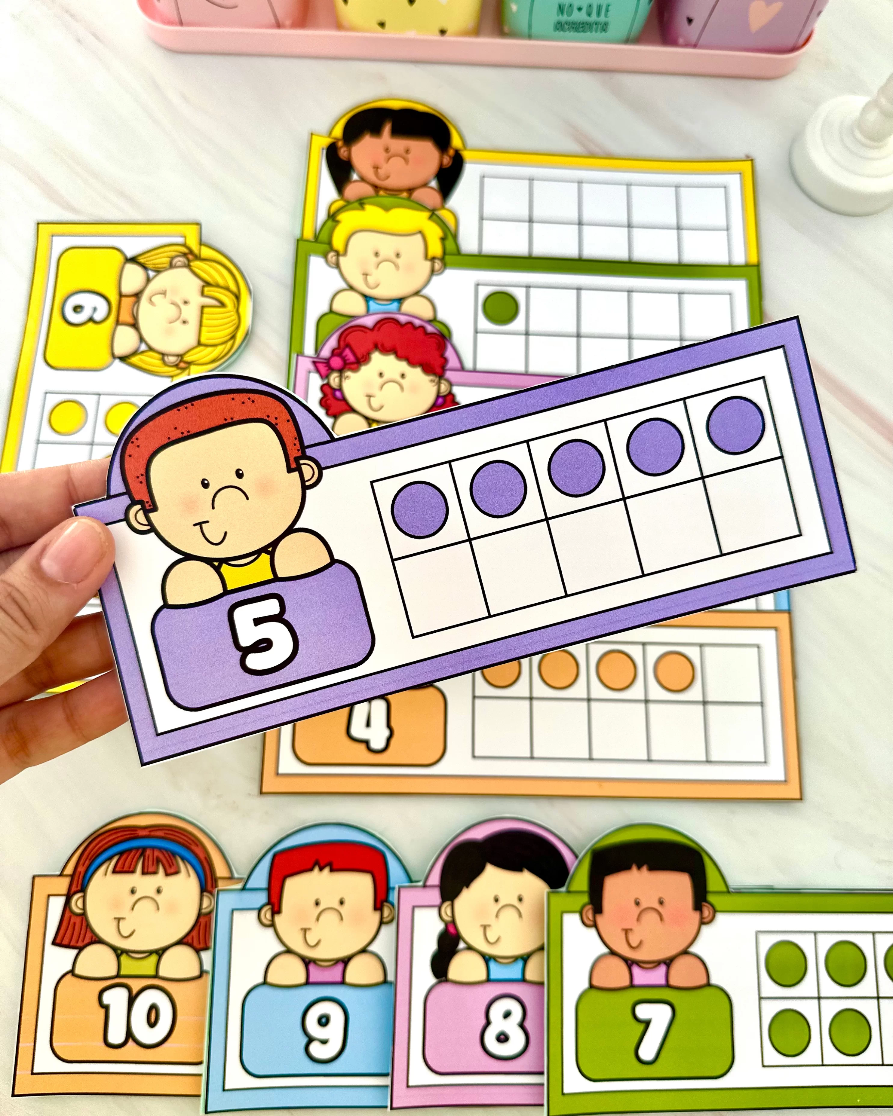 Fichas de Contagem 0 a 10