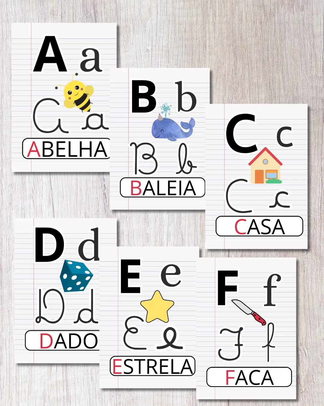 Alfabeto de Parede - 4 Letras