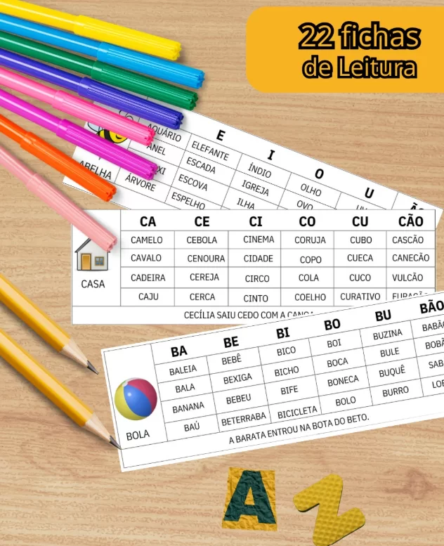Fichas de Leitura de A-Z