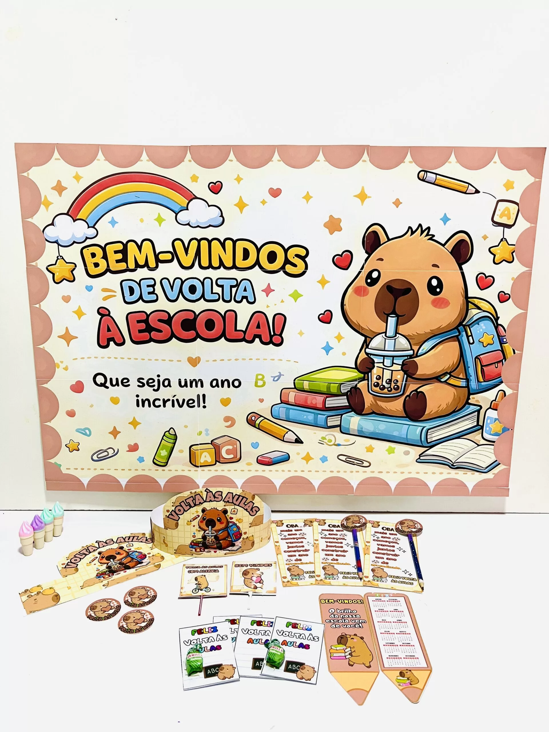 Kit Volta às Aulas – TEMA CAPIVARA