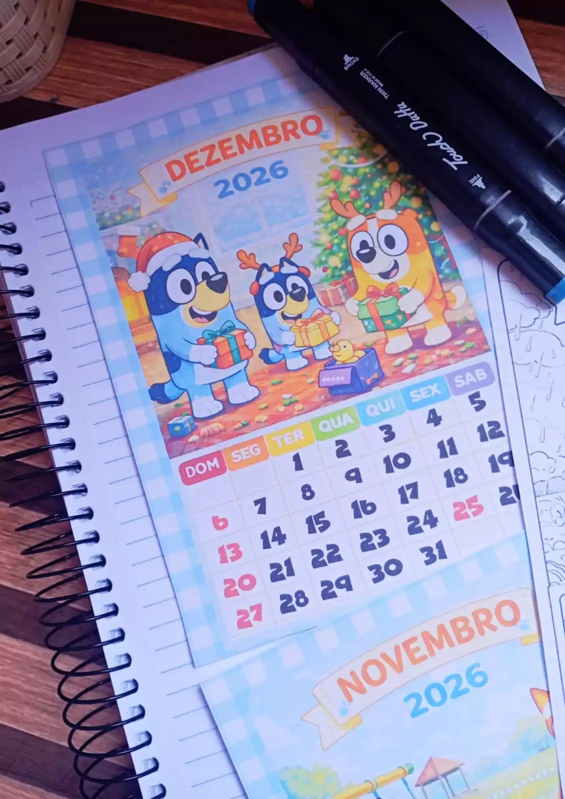 CALENDÁRIO BLUEY 2026 - Imagem 2