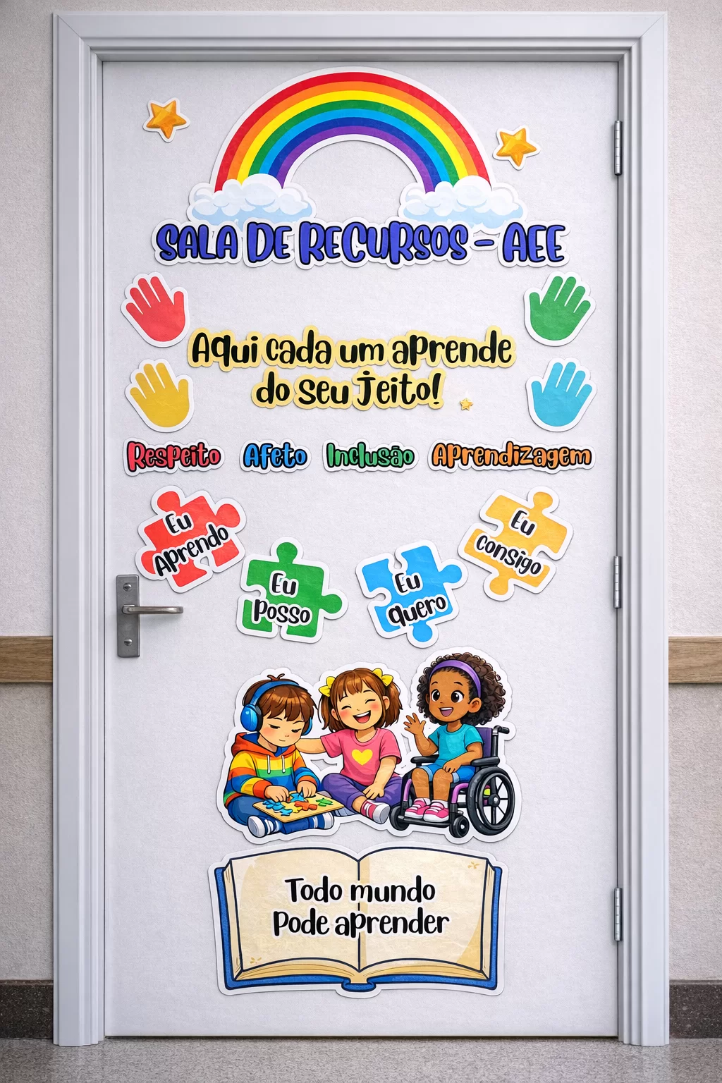 Painel de porta Sala de Recursos – AEE