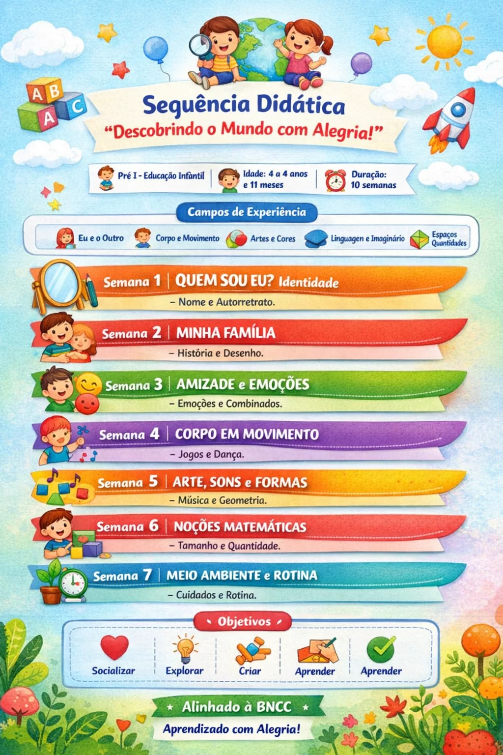Sequência Didática Pré 1 : descobrindo o mundo com alegria