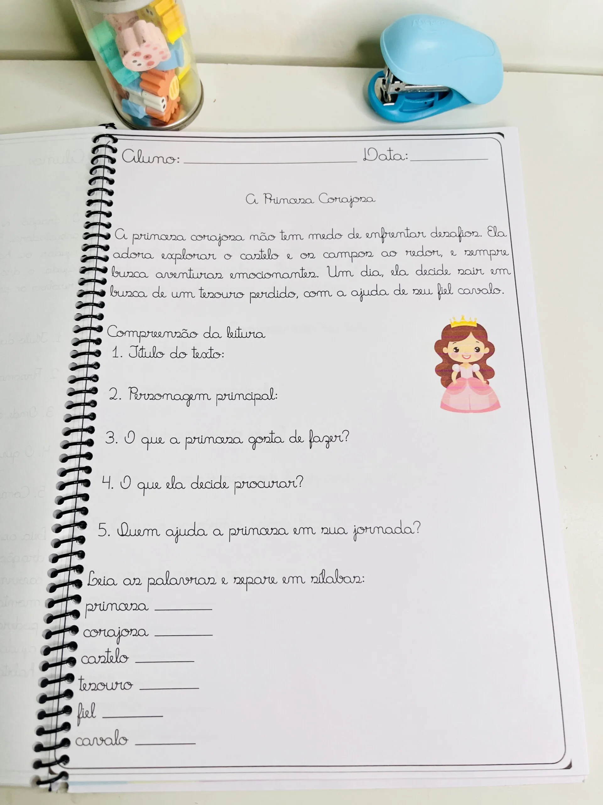 Apostila de Leitura e Interpretação de Texto - Letra Cursiva - Imagem 3