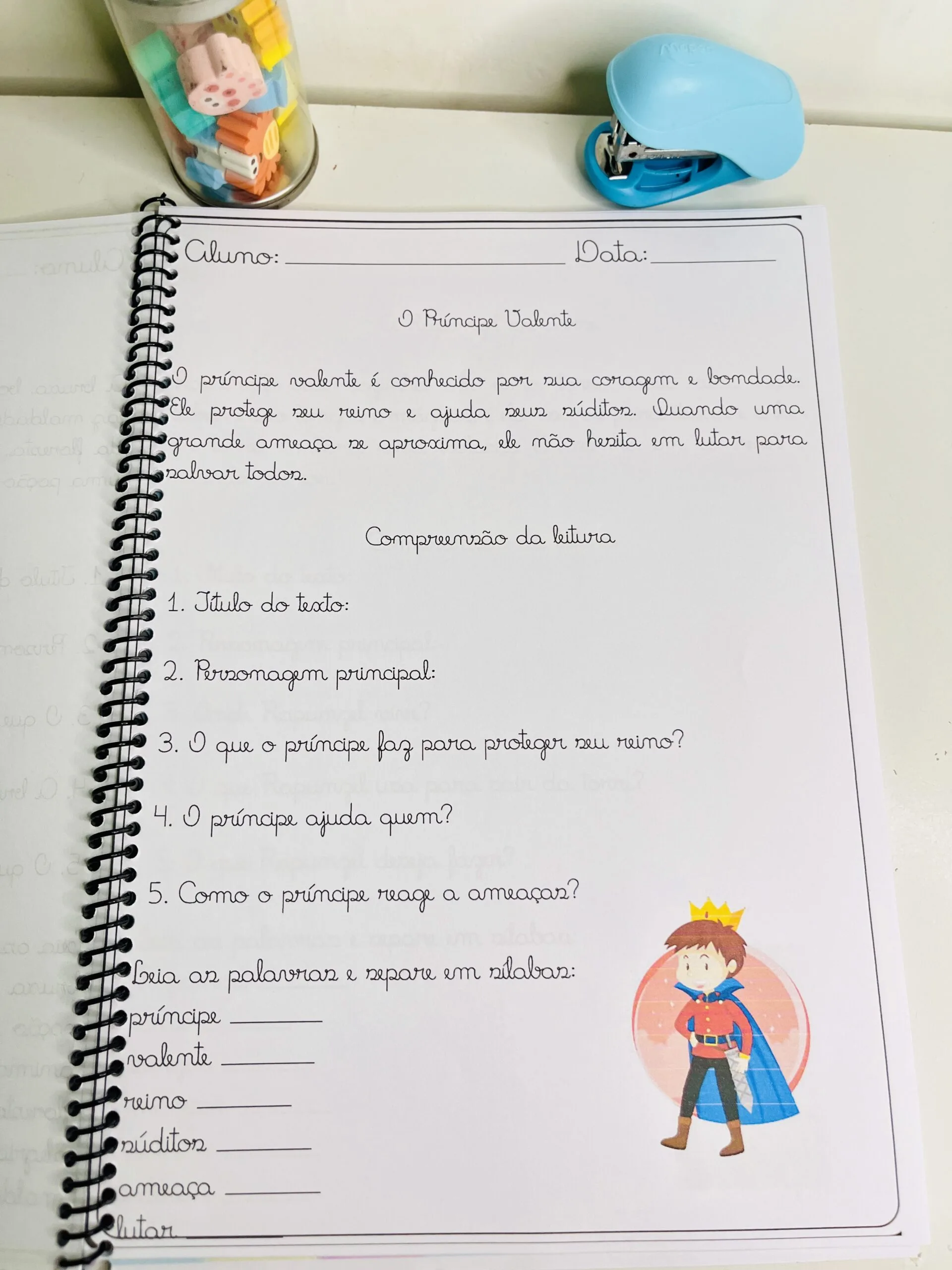 Apostila de Leitura e Interpretação de Texto - Letra Cursiva - Imagem 2