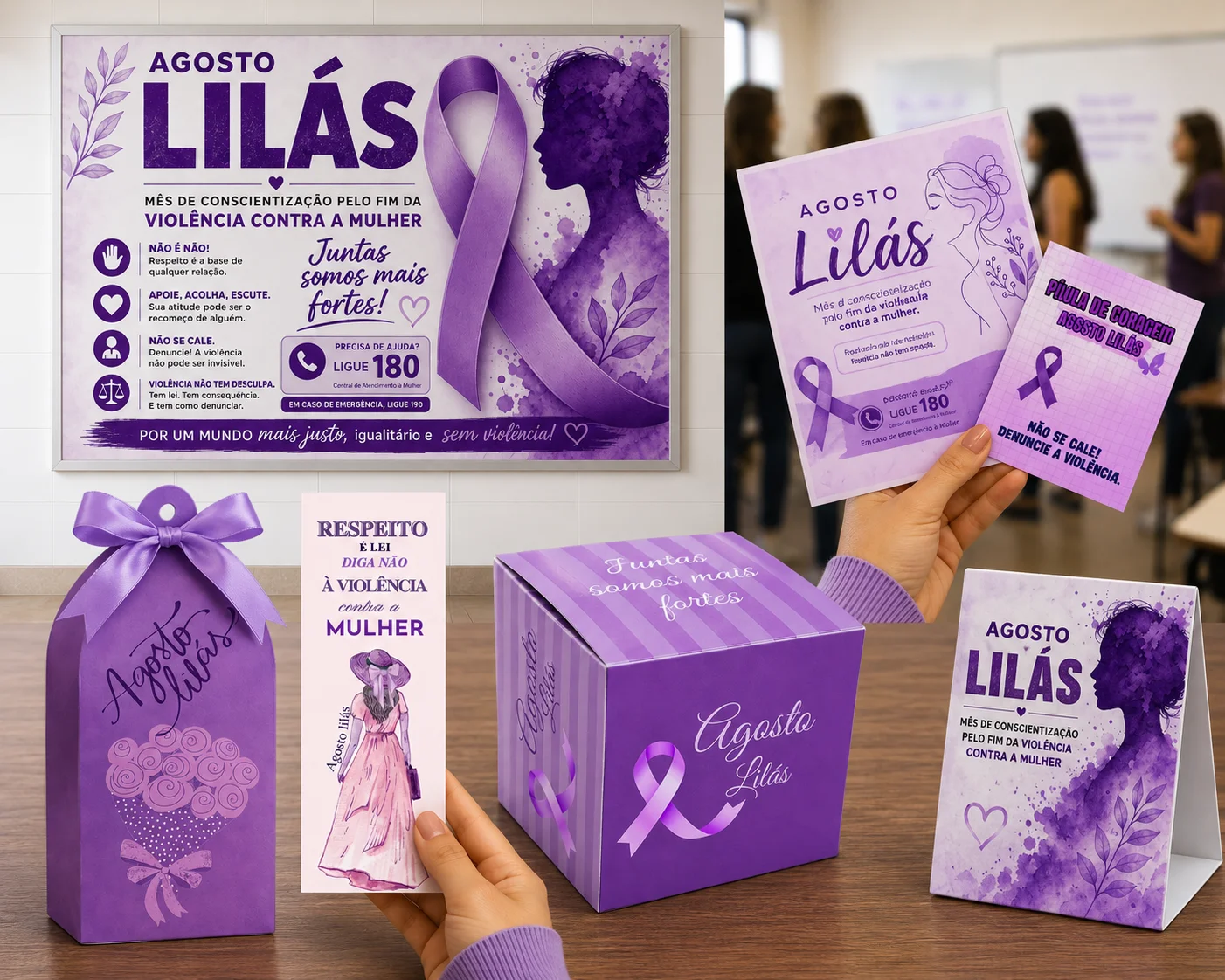 Kit Agosto Lilás