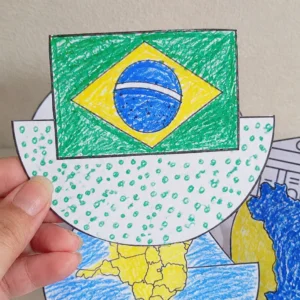 Cenário 3D e Balancê Dia da Bandeira interativo